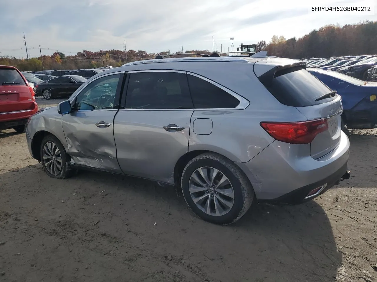 2016 Acura Mdx Technology VIN: 5FRYD4H62GB040212 Lot: 78356244