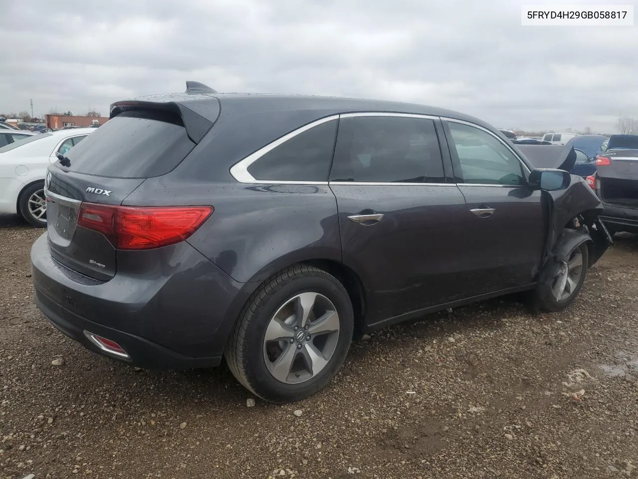 2016 Acura Mdx VIN: 5FRYD4H29GB058817 Lot: 78958294