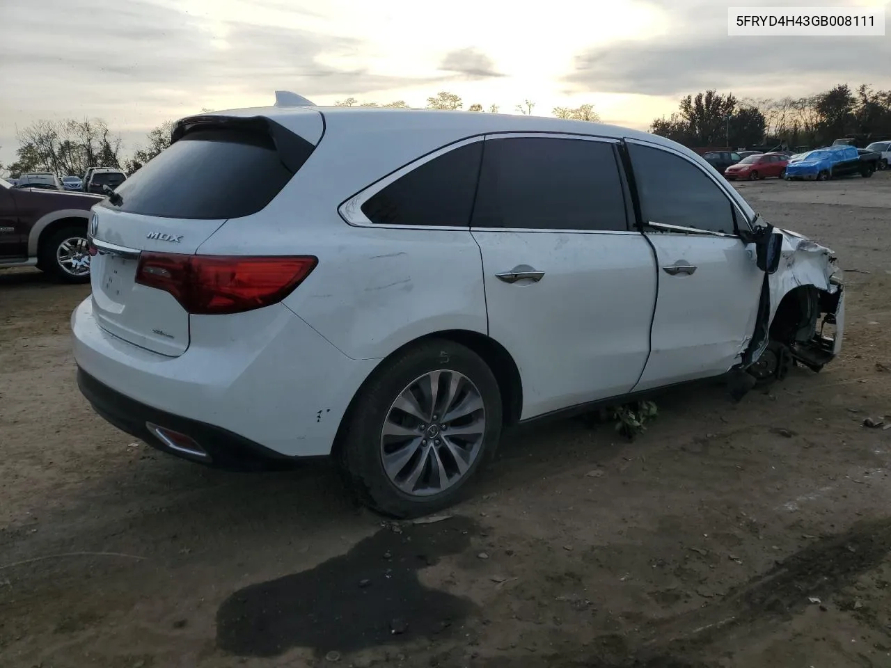 2016 Acura Mdx Technology VIN: 5FRYD4H43GB008111 Lot: 79172904