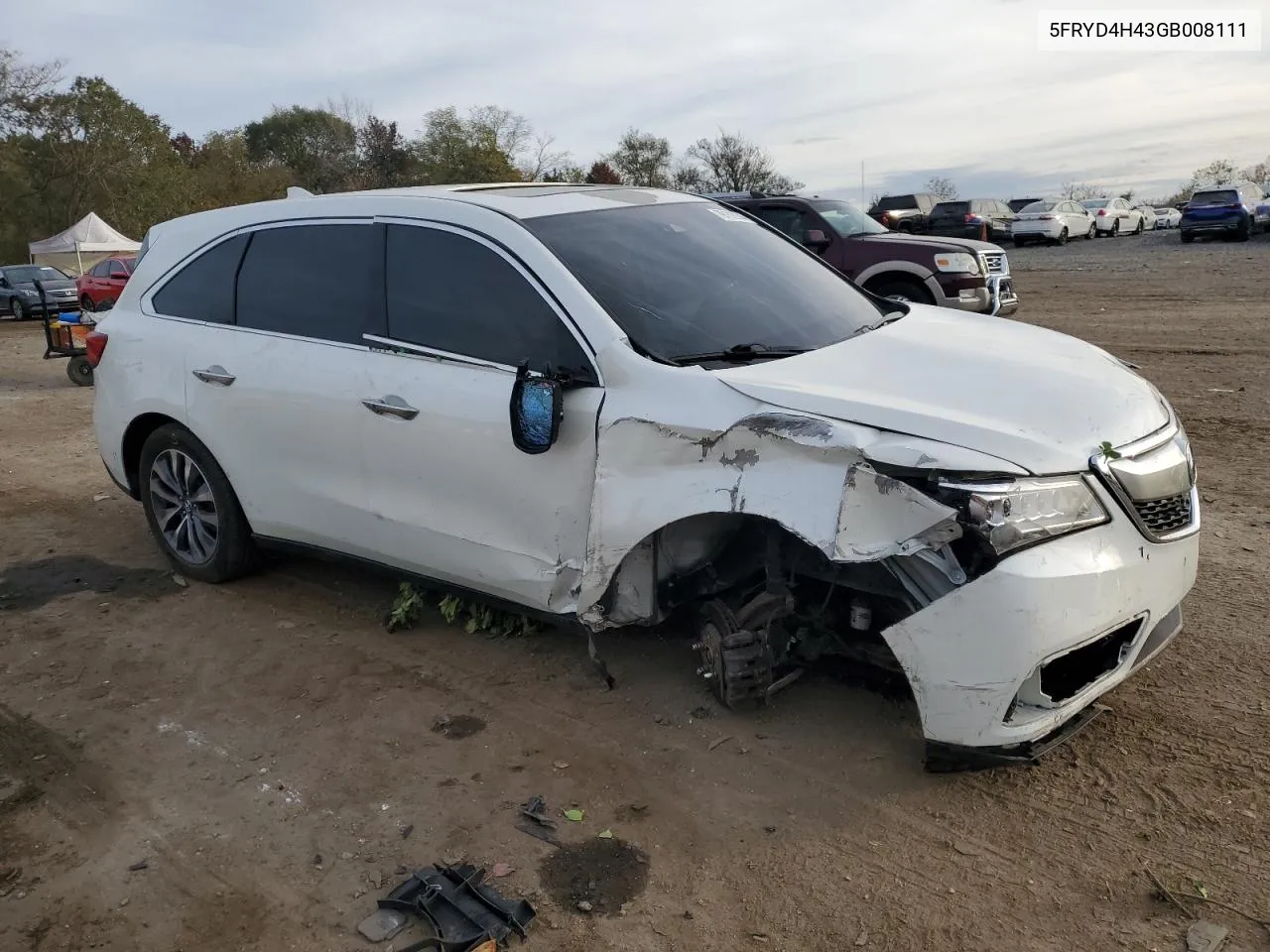 2016 Acura Mdx Technology VIN: 5FRYD4H43GB008111 Lot: 79172904