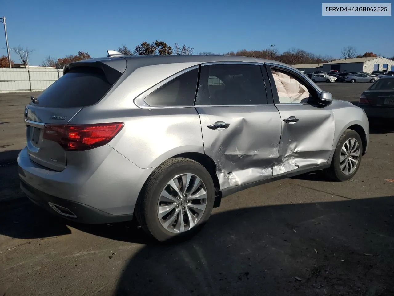 2016 Acura Mdx Technology VIN: 5FRYD4H43GB062525 Lot: 79496914