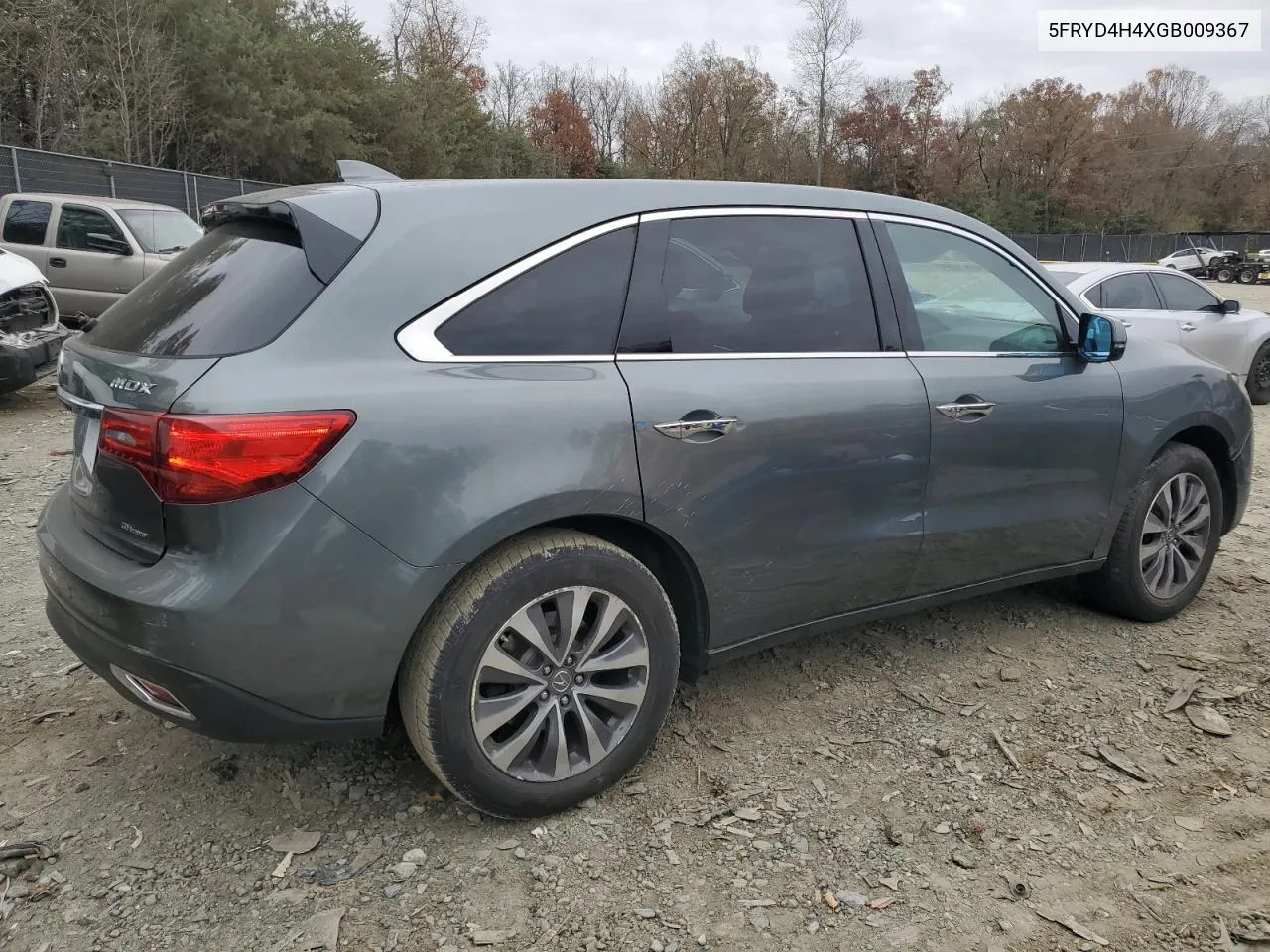 2016 Acura Mdx Technology VIN: 5FRYD4H4XGB009367 Lot: 79509374