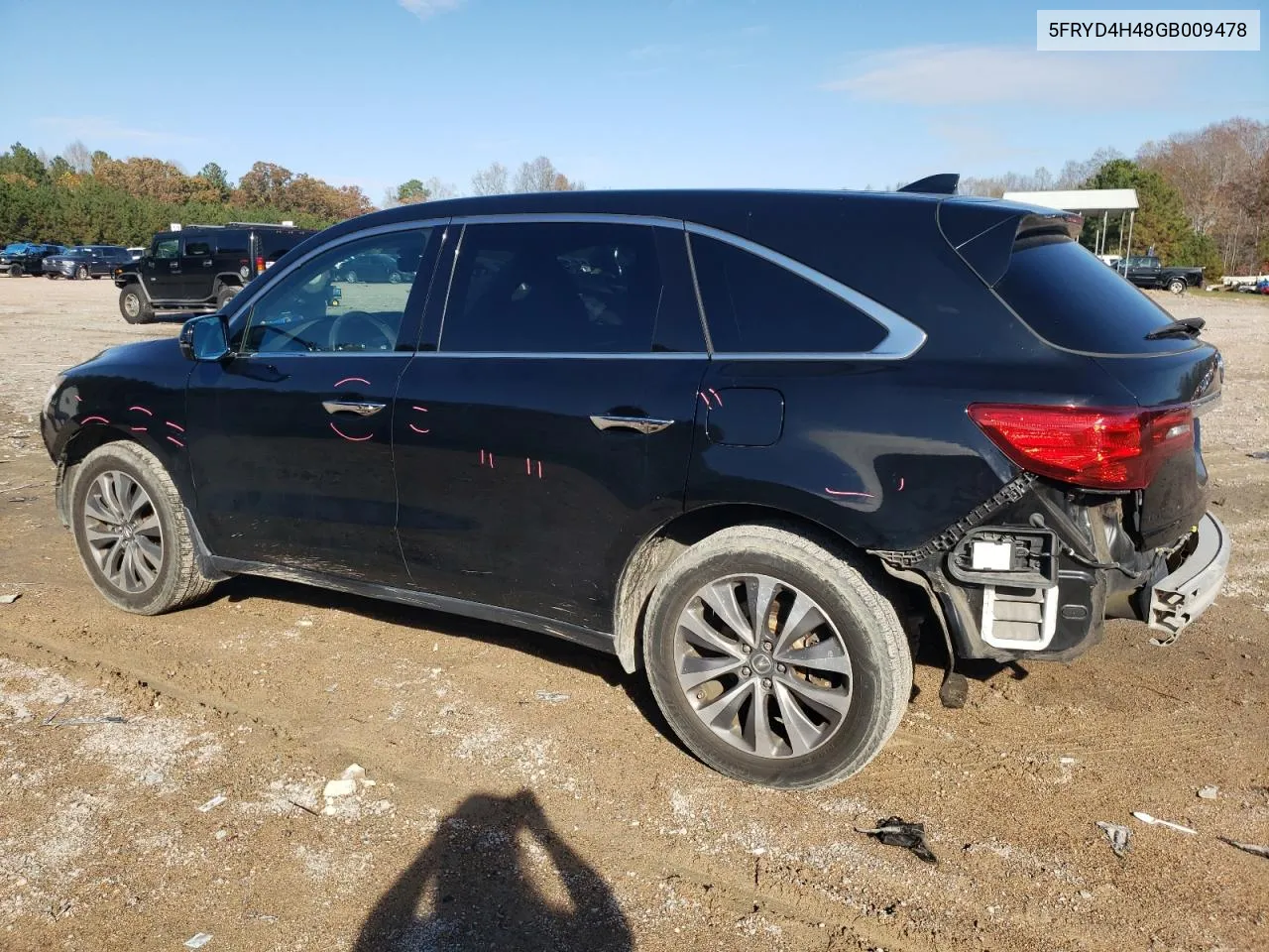 2016 Acura Mdx Technology VIN: 5FRYD4H48GB009478 Lot: 79697114