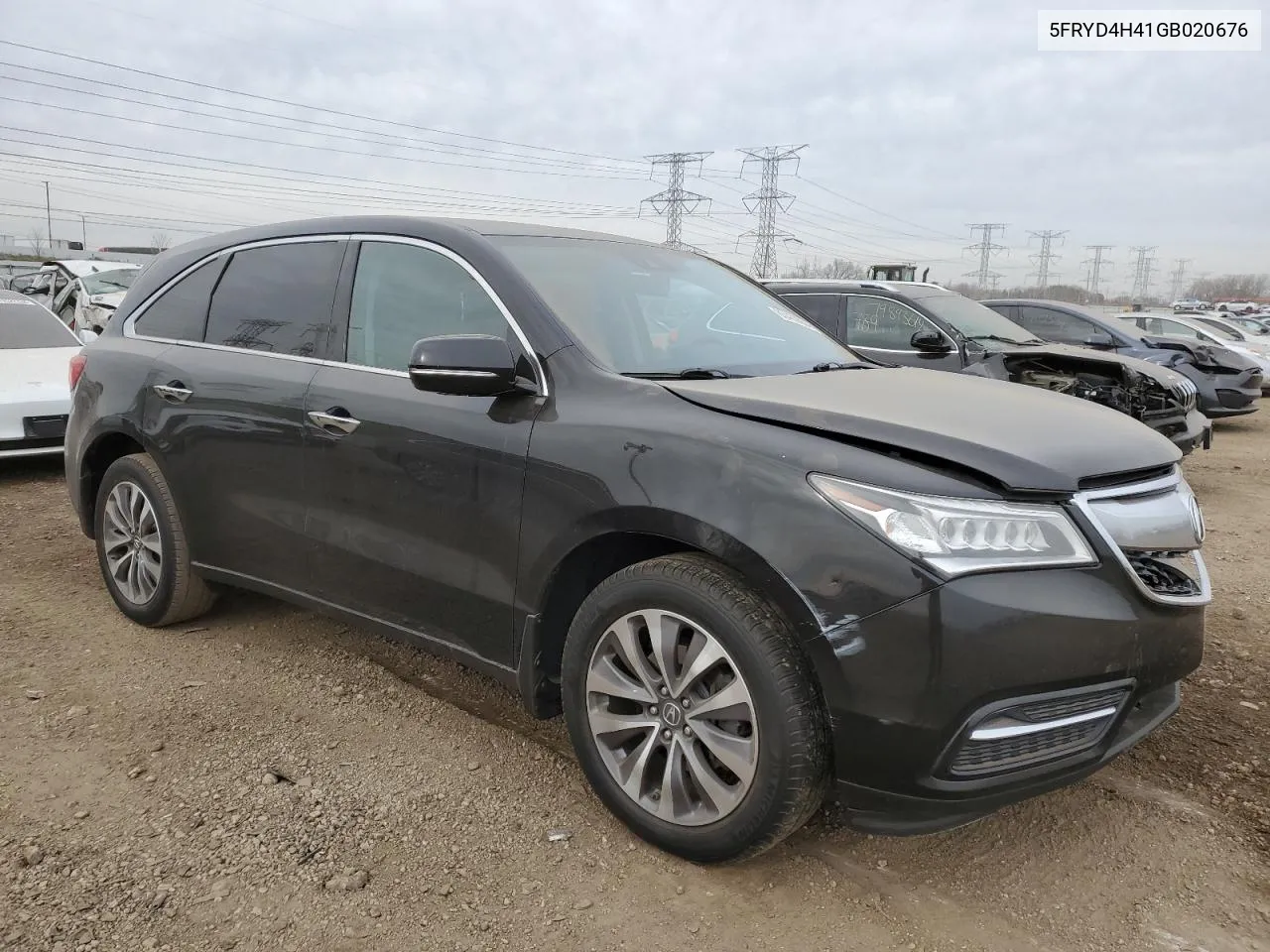 2016 Acura Mdx Technology VIN: 5FRYD4H41GB020676 Lot: 80489054