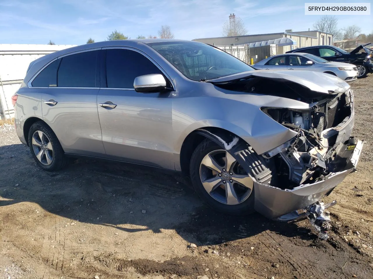 2016 Acura Mdx VIN: 5FRYD4H29GB063080 Lot: 80750744