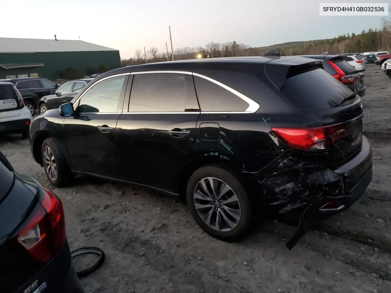 2016 Acura Mdx Technology VIN: 5FRYD4H41GB032536 Lot: 80929304