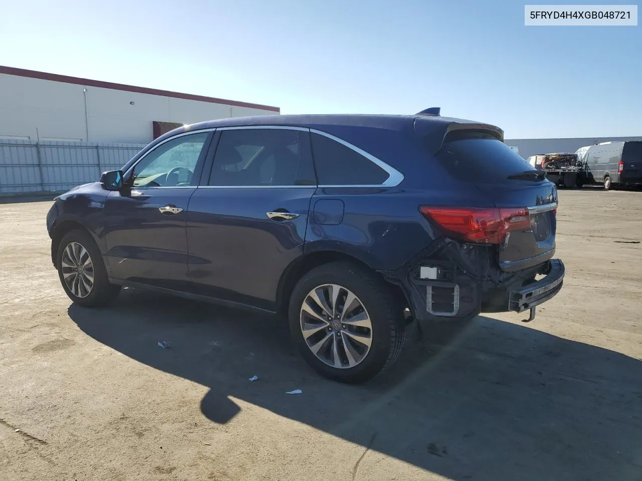 2016 Acura Mdx Technology VIN: 5FRYD4H4XGB048721 Lot: 81065124