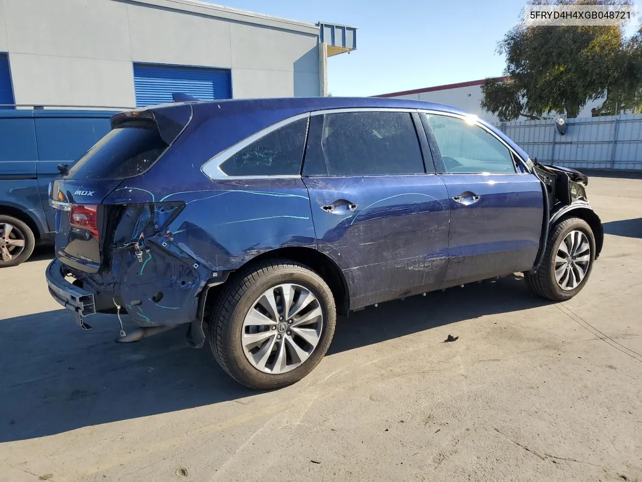 2016 Acura Mdx Technology VIN: 5FRYD4H4XGB048721 Lot: 81065124