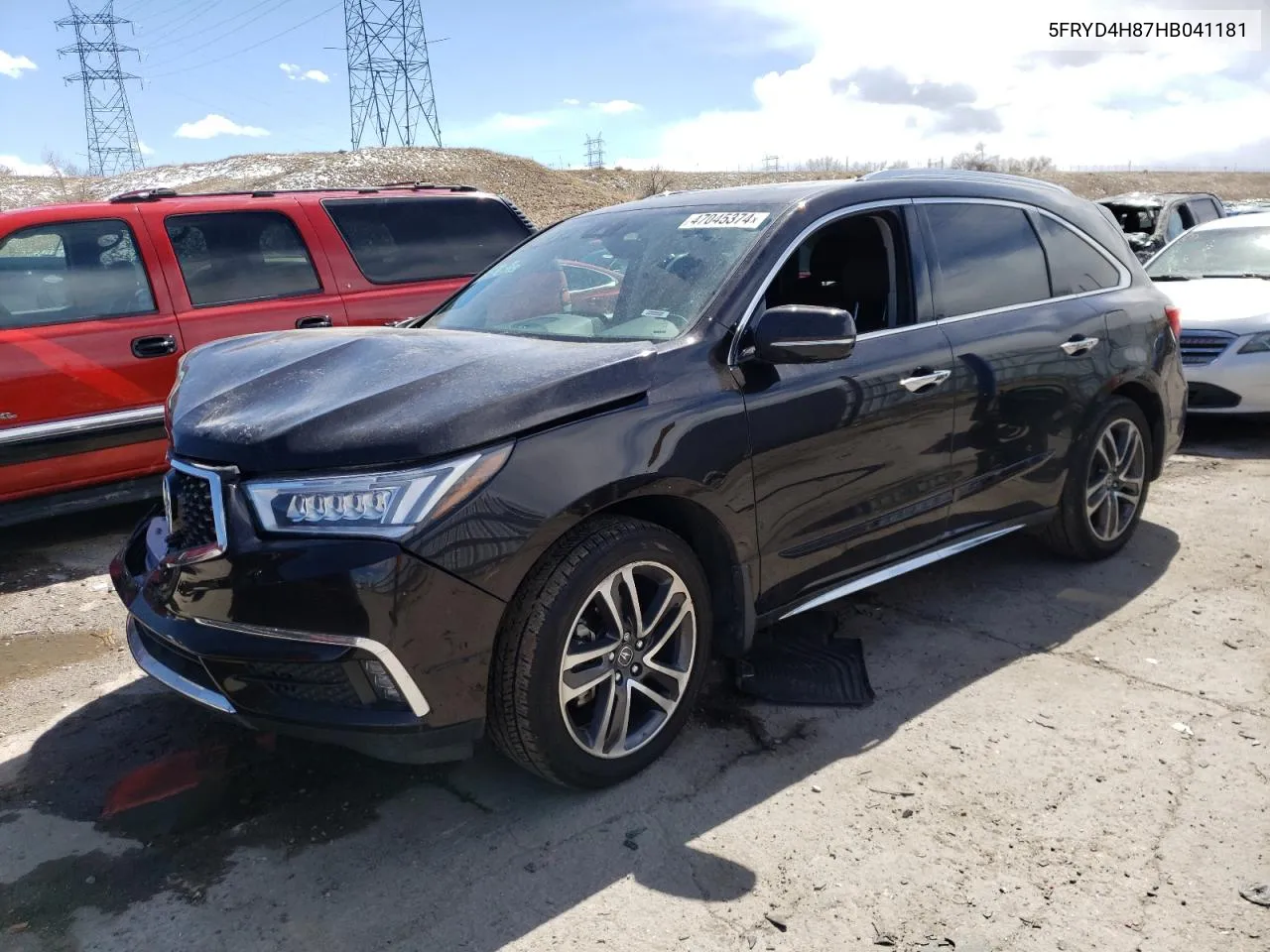 2017 Acura Mdx Advance VIN: 5FRYD4H87HB041181 Lot: 47045374