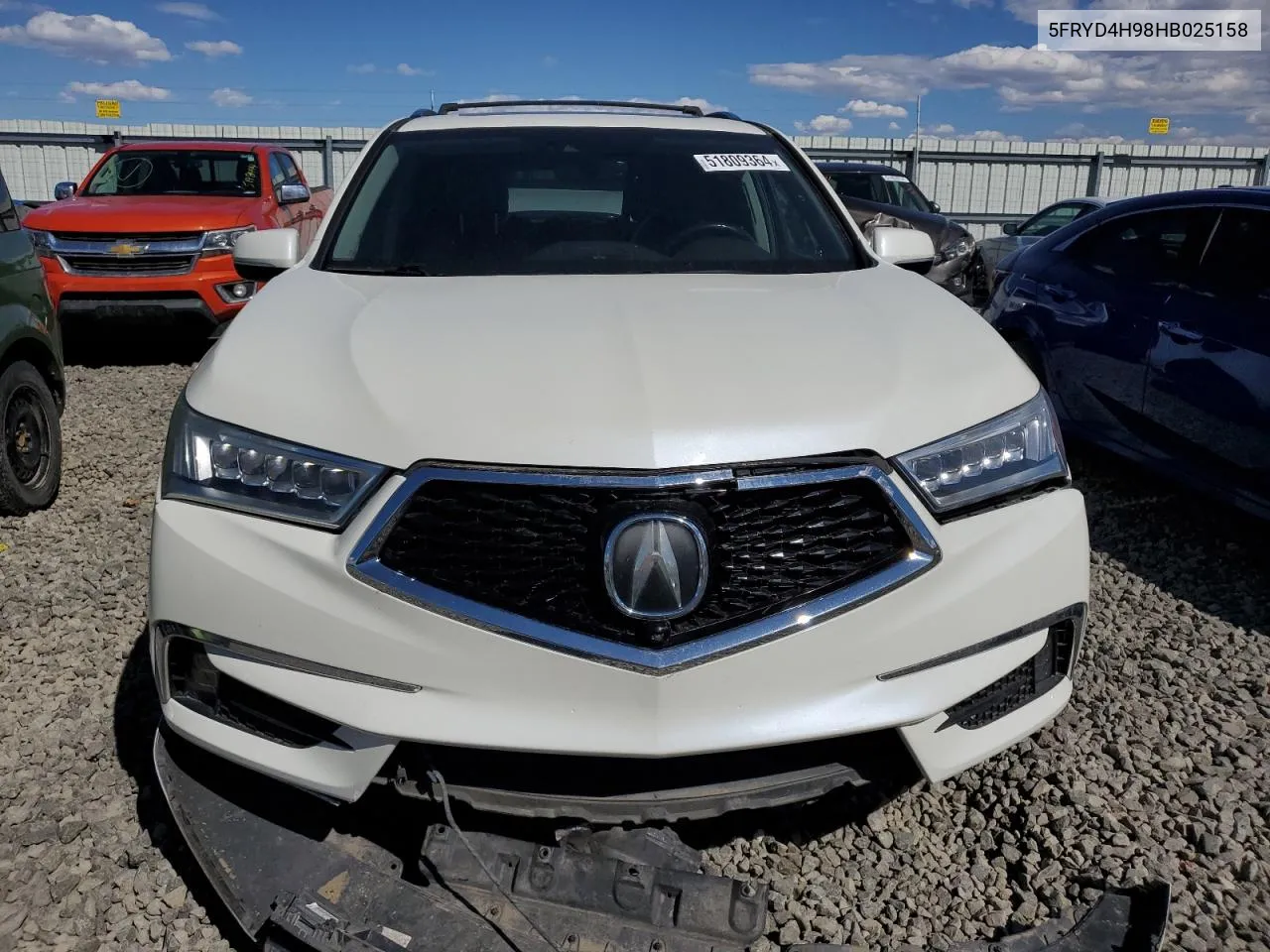 2017 Acura Mdx Advance VIN: 5FRYD4H98HB025158 Lot: 51809364