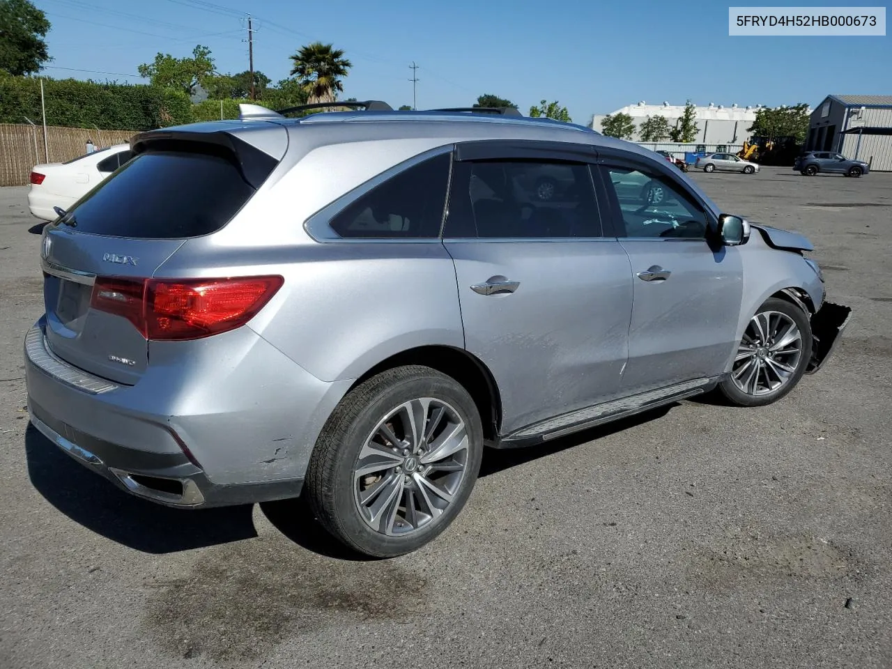 2017 Acura Mdx Technology VIN: 5FRYD4H52HB000673 Lot: 52599954