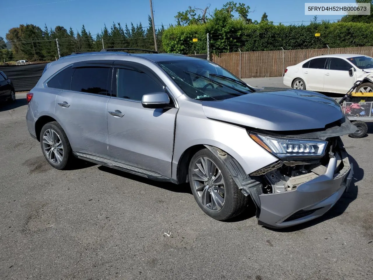 2017 Acura Mdx Technology VIN: 5FRYD4H52HB000673 Lot: 52599954