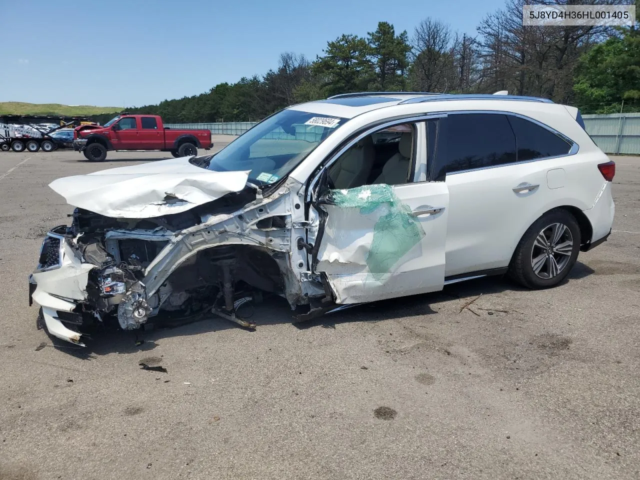 2017 Acura Mdx VIN: 5J8YD4H36HL001405 Lot: 58029694