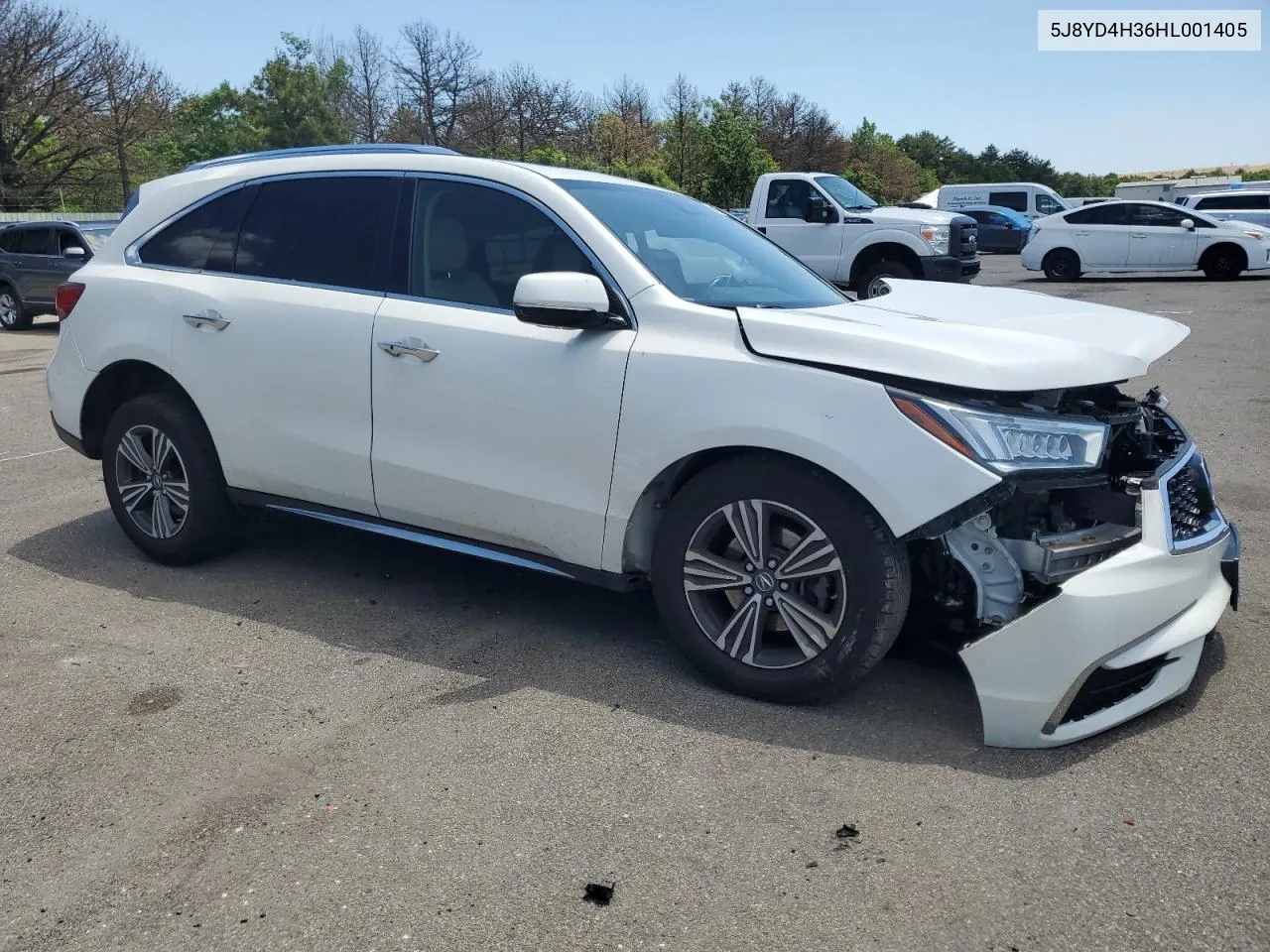 2017 Acura Mdx VIN: 5J8YD4H36HL001405 Lot: 58029694