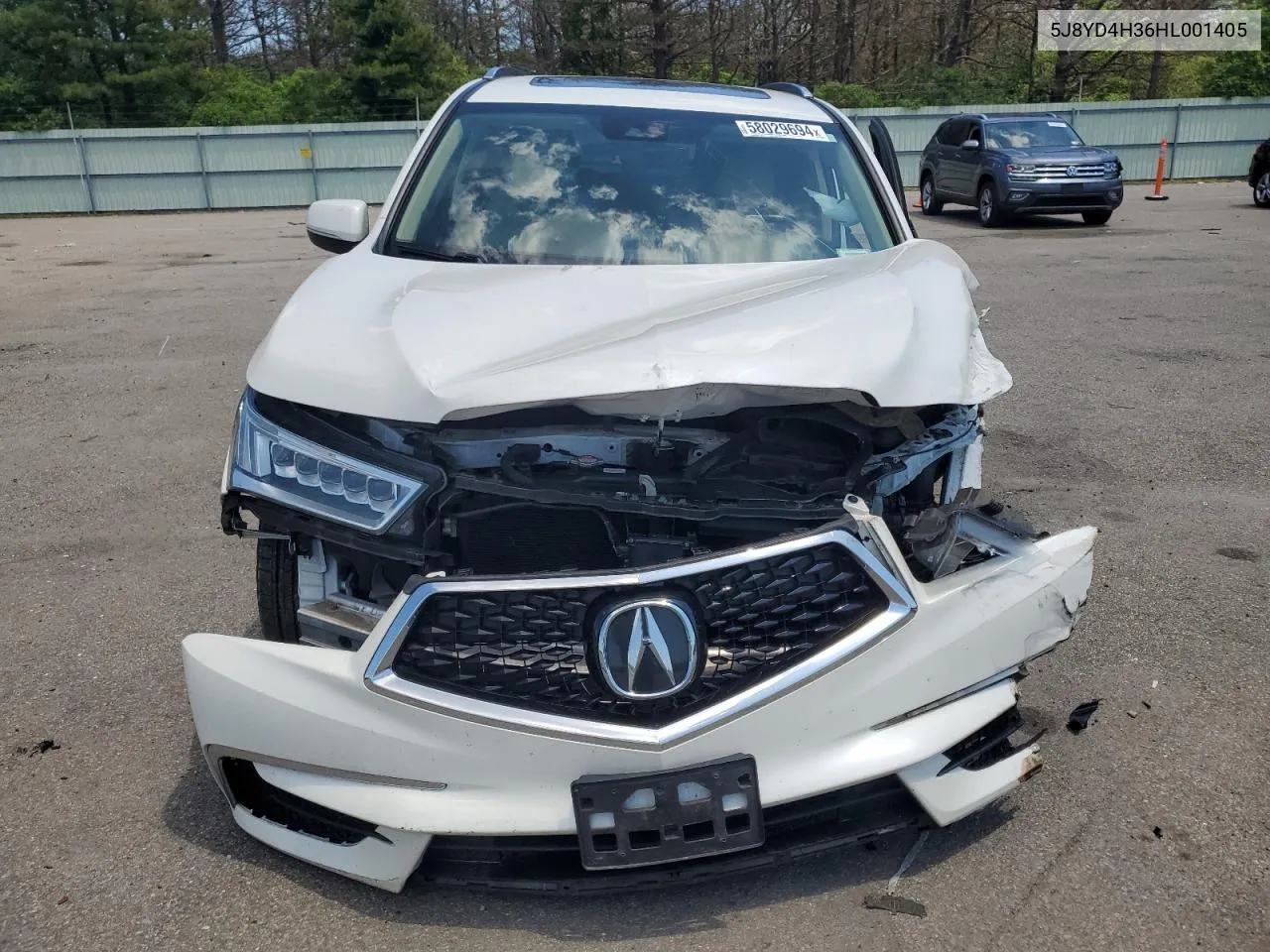 2017 Acura Mdx VIN: 5J8YD4H36HL001405 Lot: 58029694