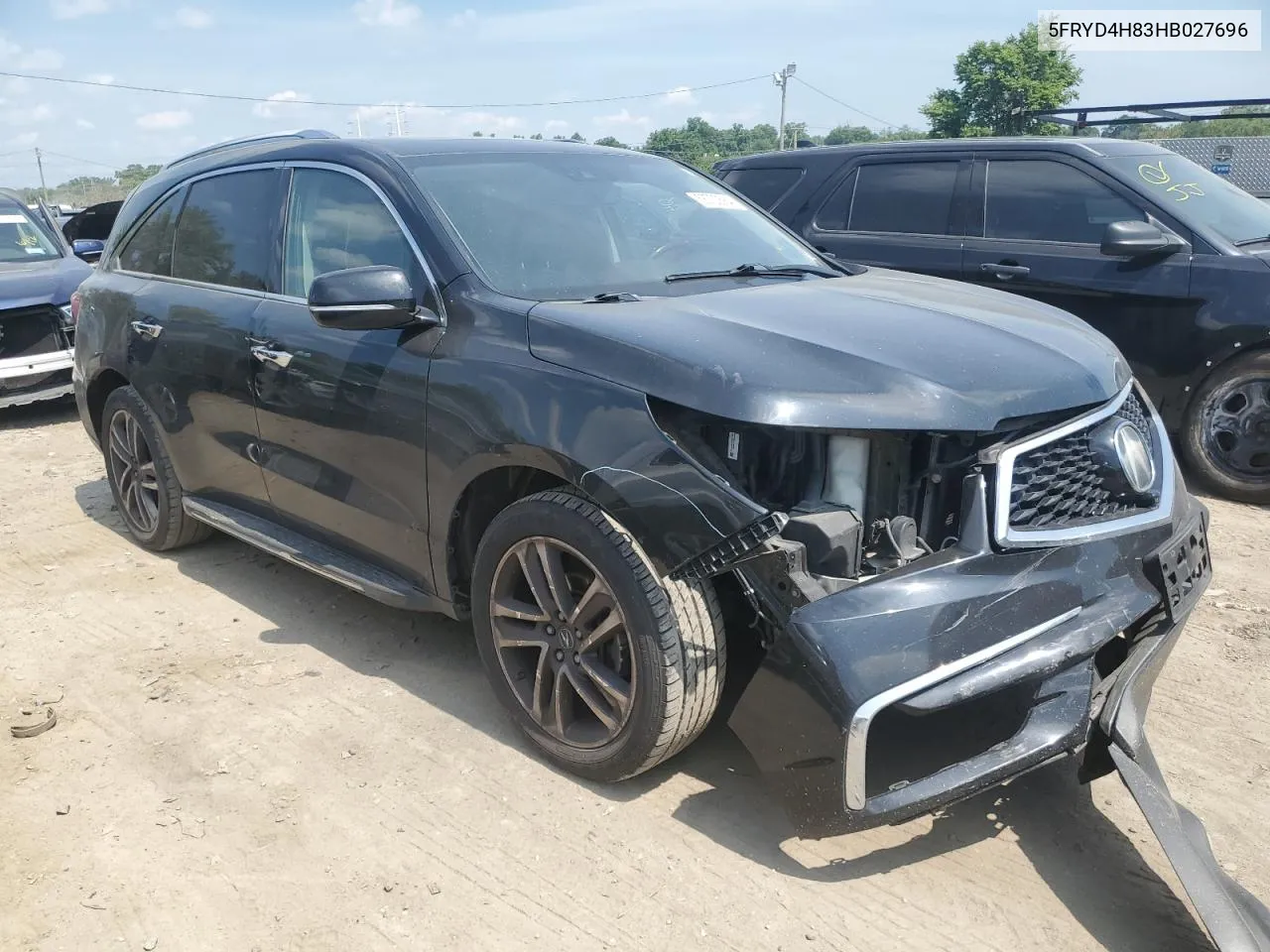 2017 Acura Mdx Advance VIN: 5FRYD4H83HB027696 Lot: 58730564