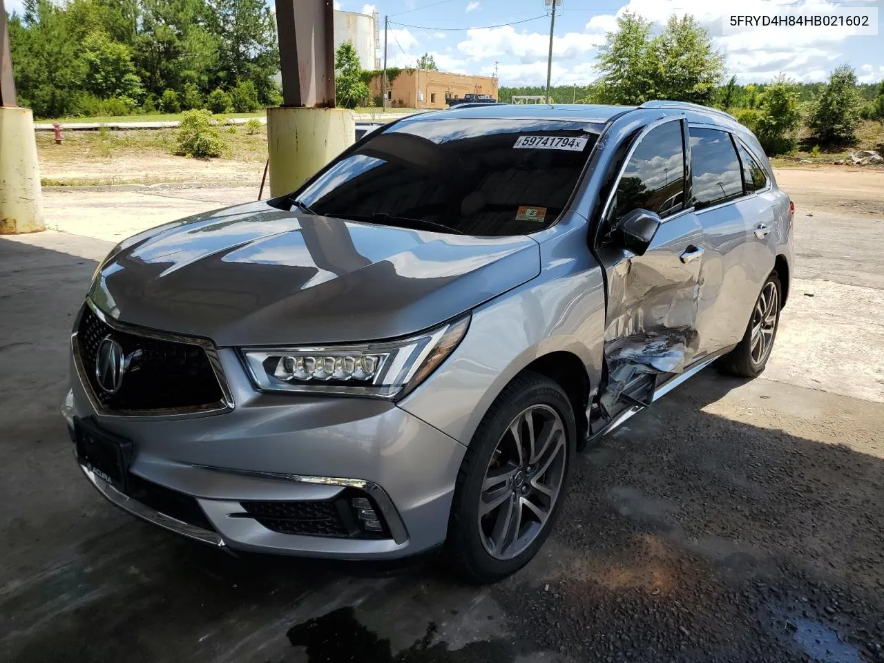 2017 Acura Mdx Advance VIN: 5FRYD4H84HB021602 Lot: 59741794