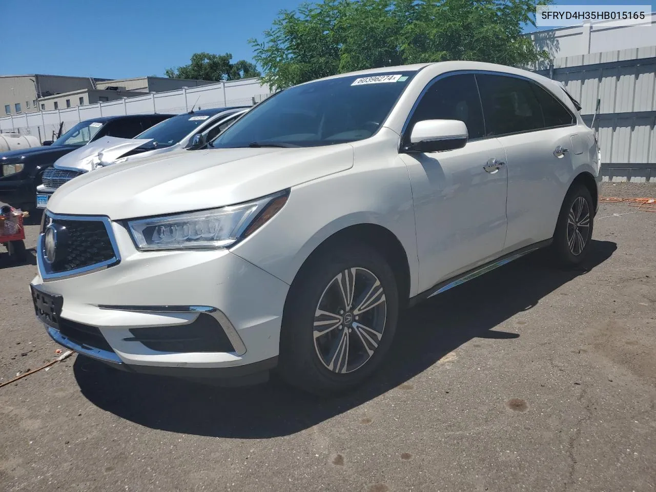 2017 Acura Mdx VIN: 5FRYD4H35HB015165 Lot: 60396274