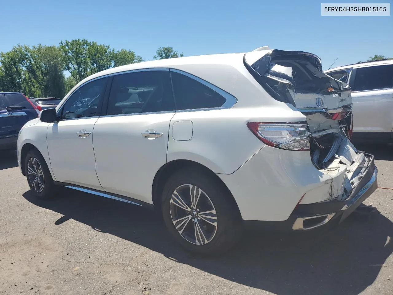 2017 Acura Mdx VIN: 5FRYD4H35HB015165 Lot: 60396274