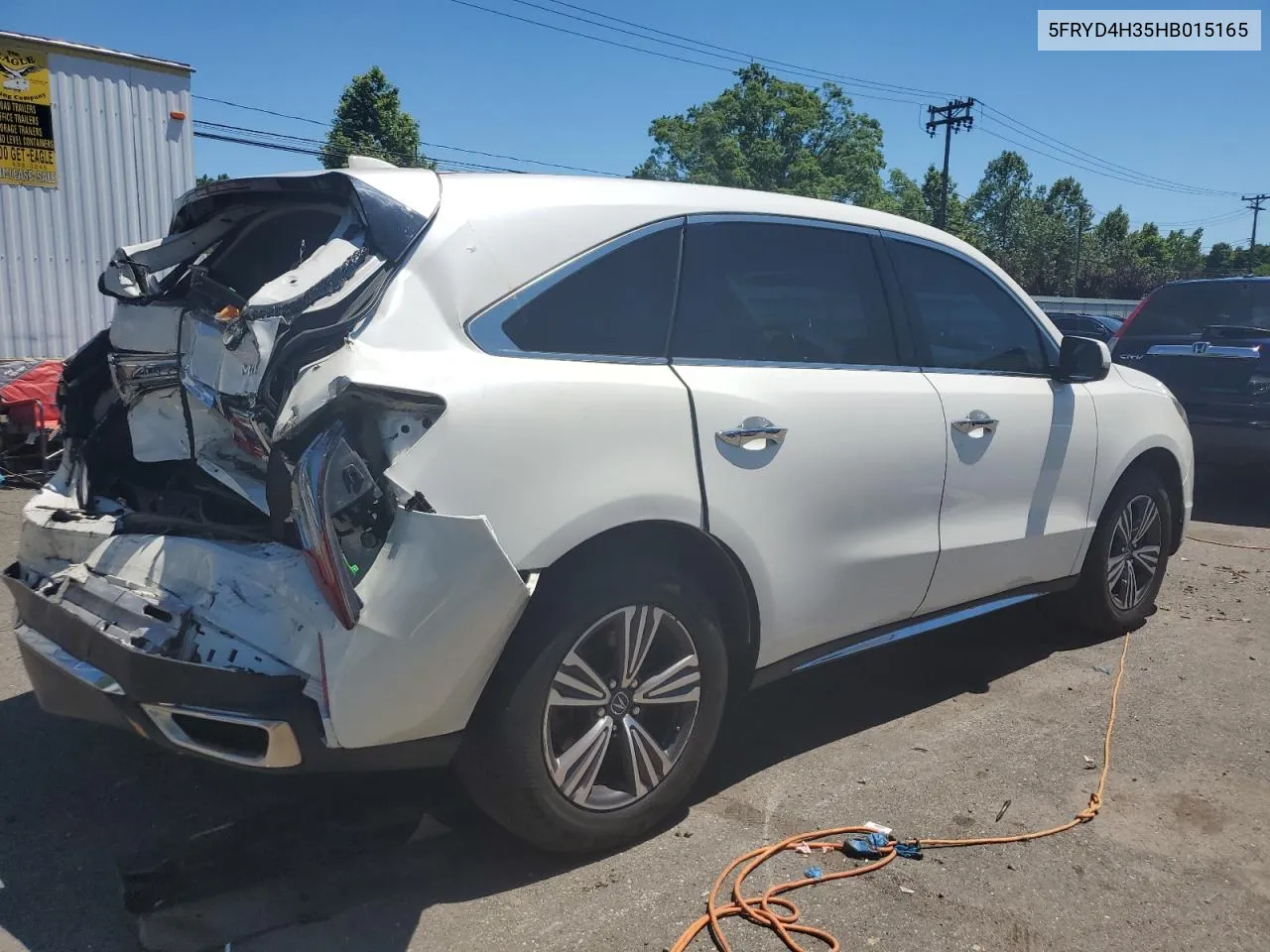 2017 Acura Mdx VIN: 5FRYD4H35HB015165 Lot: 60396274