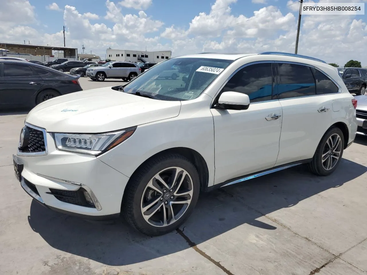 2017 Acura Mdx Advance VIN: 5FRYD3H85HB008254 Lot: 60635024