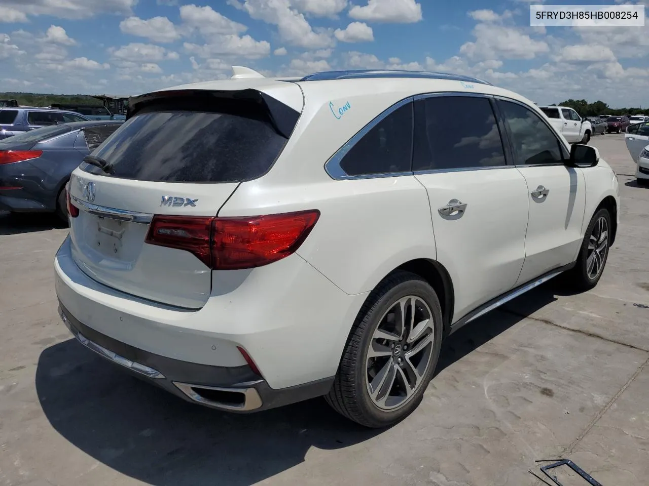 2017 Acura Mdx Advance VIN: 5FRYD3H85HB008254 Lot: 60635024