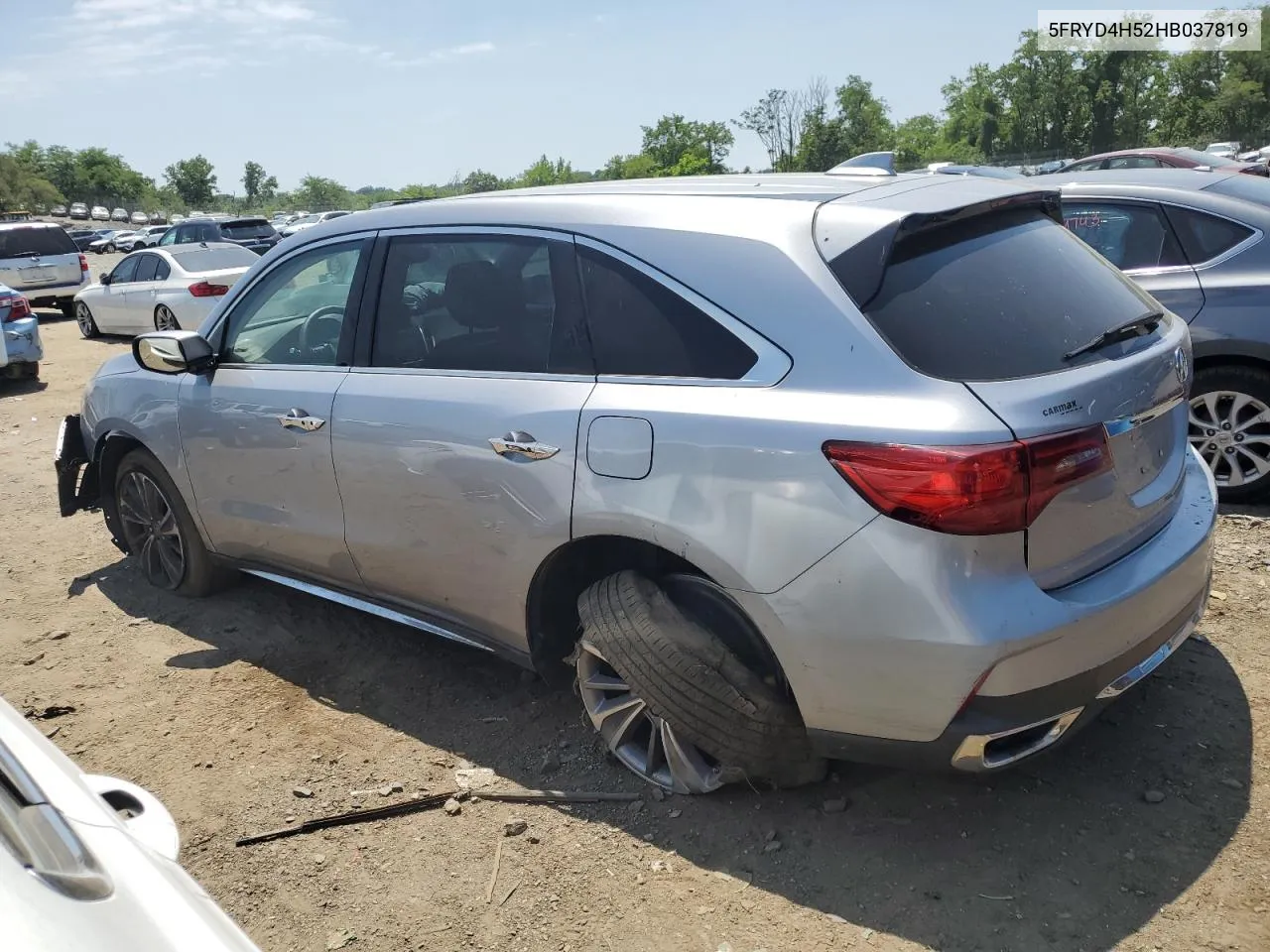 2017 Acura Mdx Technology VIN: 5FRYD4H52HB037819 Lot: 61071354