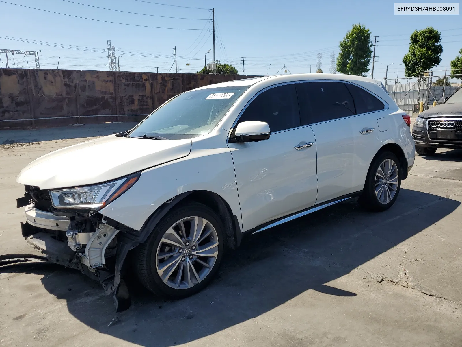 2017 Acura Mdx Technology VIN: 5FRYD3H74HB008091 Lot: 65208764