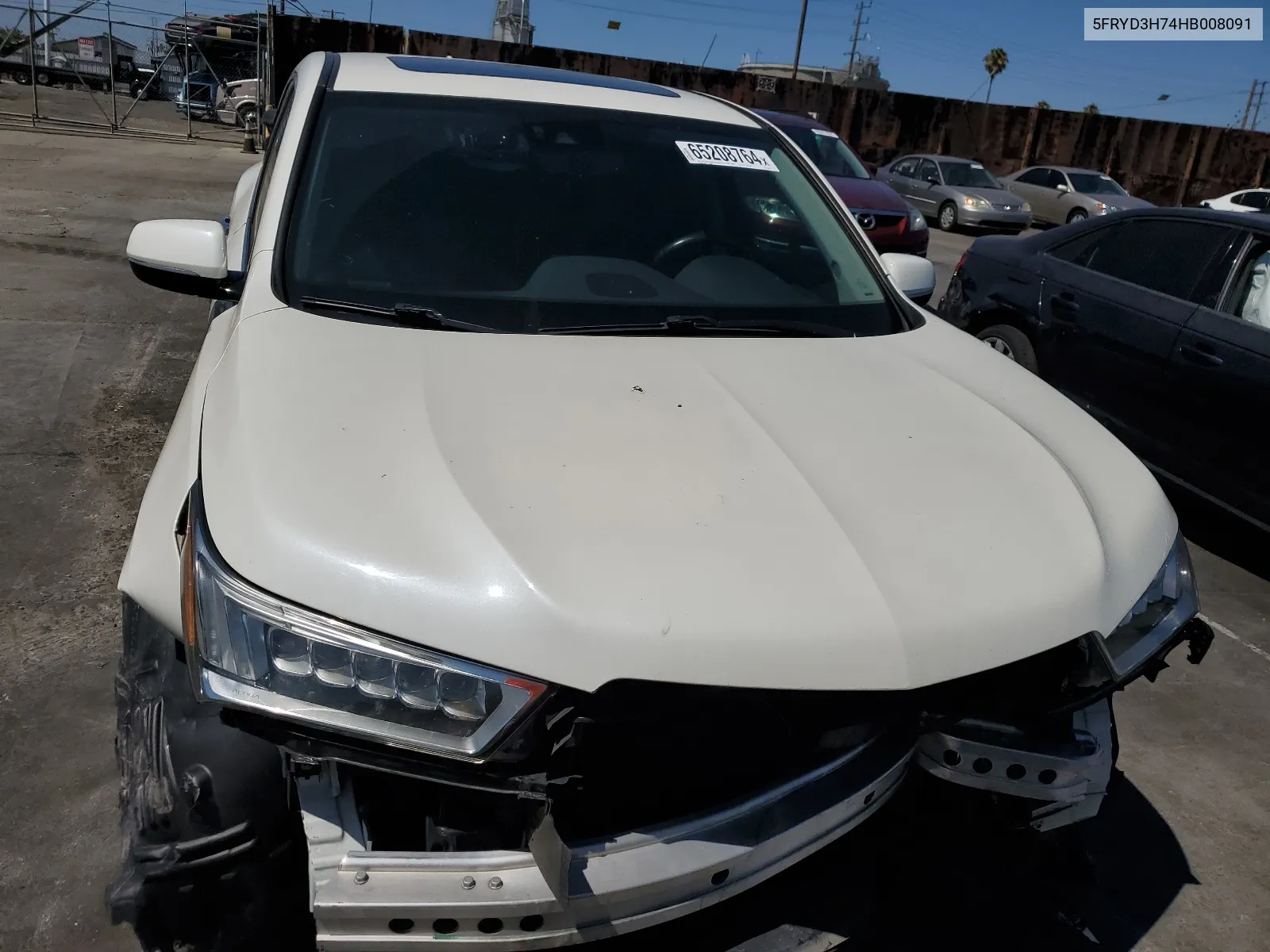 2017 Acura Mdx Technology VIN: 5FRYD3H74HB008091 Lot: 65208764