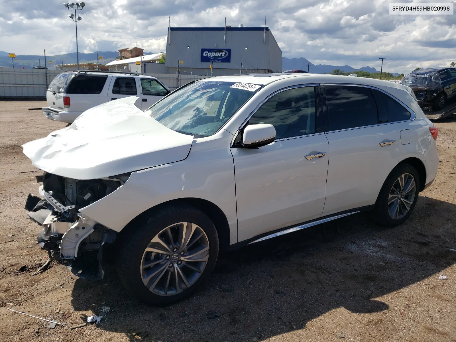 2017 Acura Mdx Technology VIN: 5FRYD4H59HB020998 Lot: 65244394