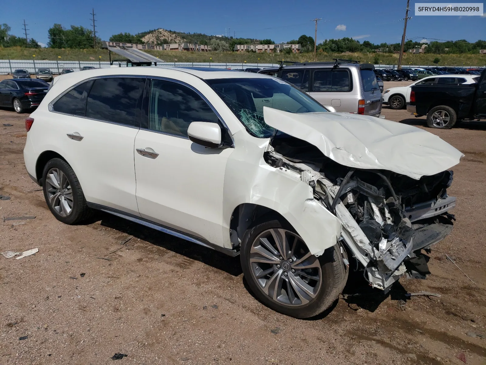 2017 Acura Mdx Technology VIN: 5FRYD4H59HB020998 Lot: 65244394