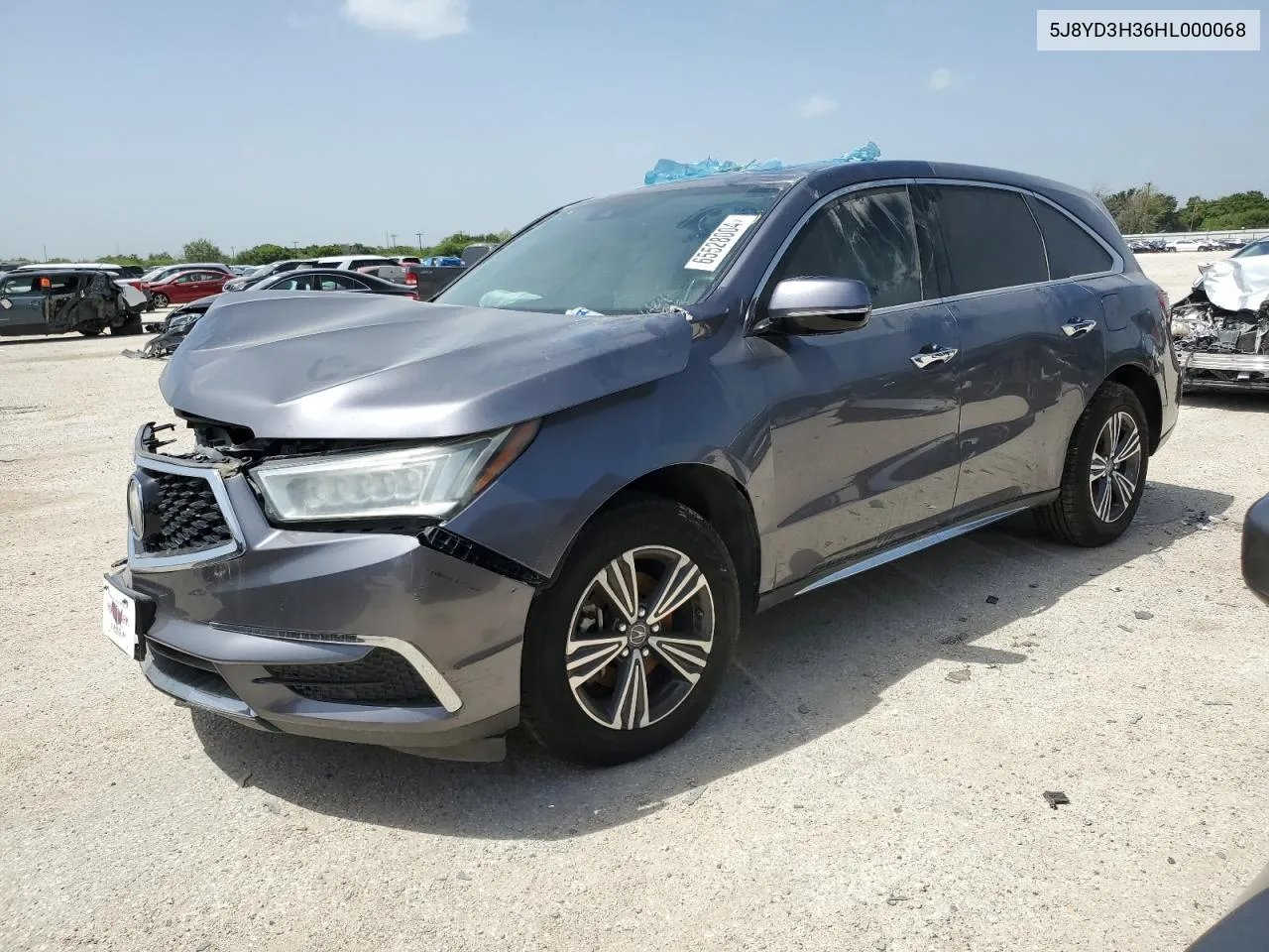 2017 Acura Mdx VIN: 5J8YD3H36HL000068 Lot: 65528004