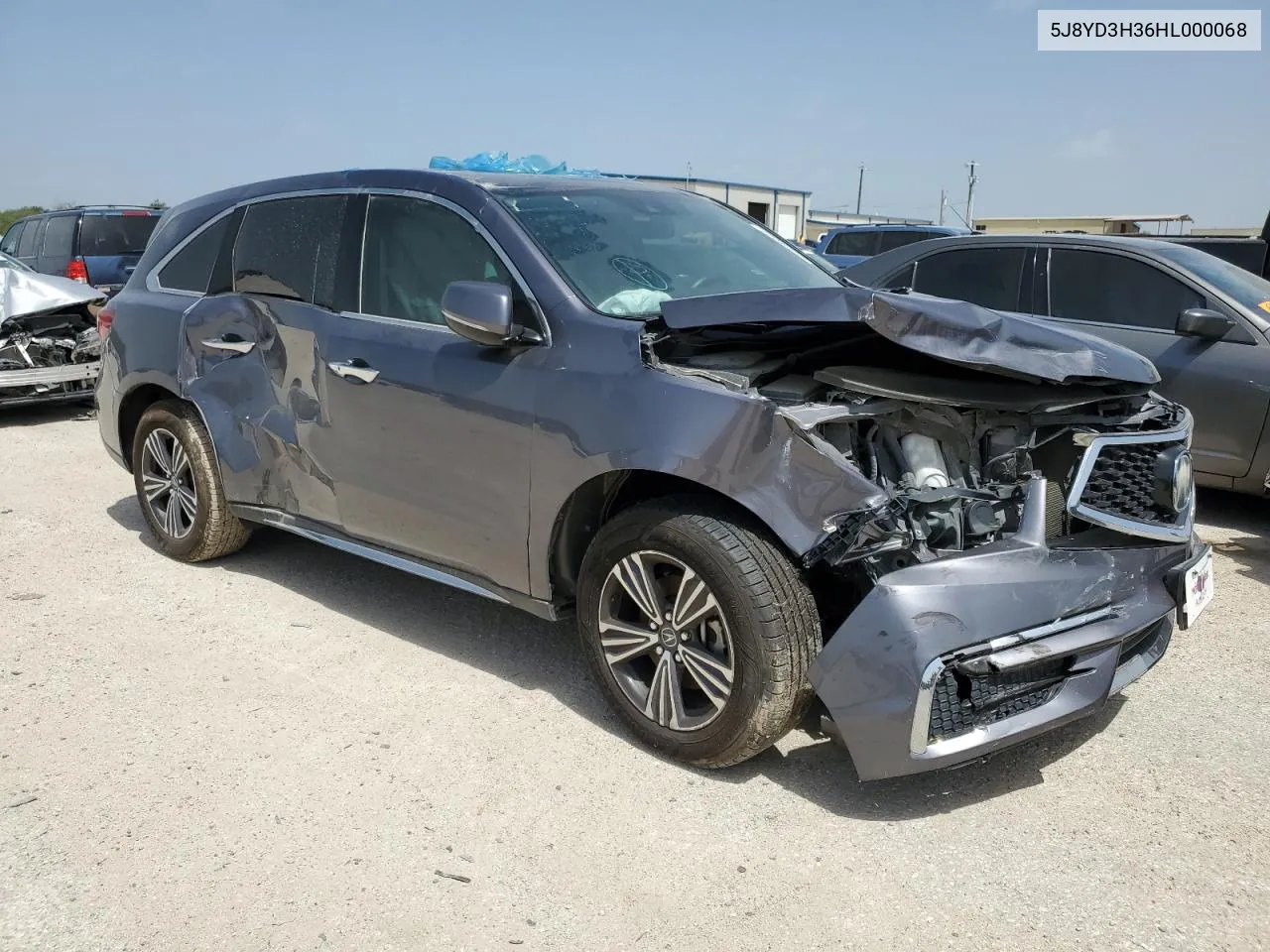 2017 Acura Mdx VIN: 5J8YD3H36HL000068 Lot: 65528004