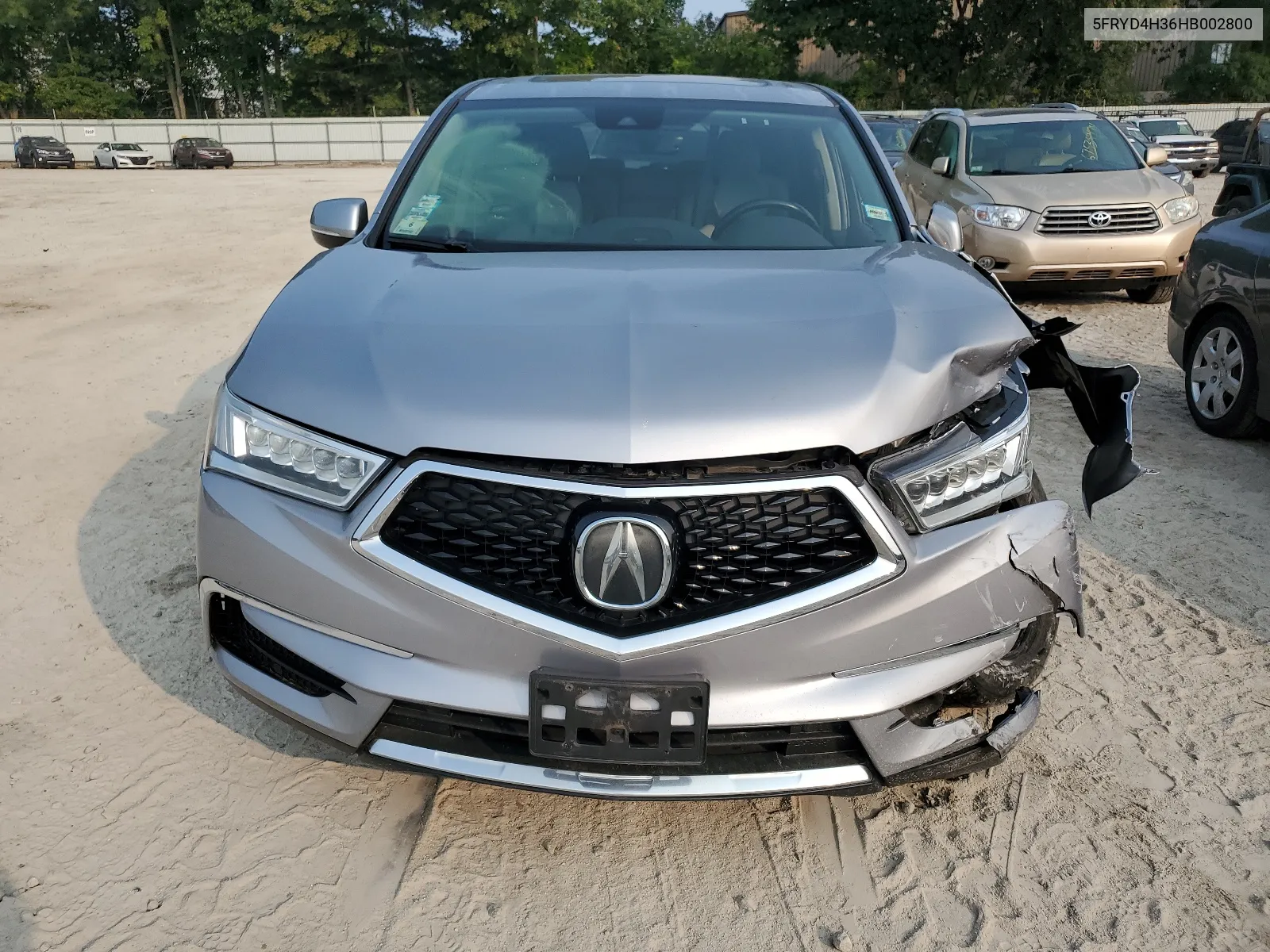 2017 Acura Mdx VIN: 5FRYD4H36HB002800 Lot: 66959354