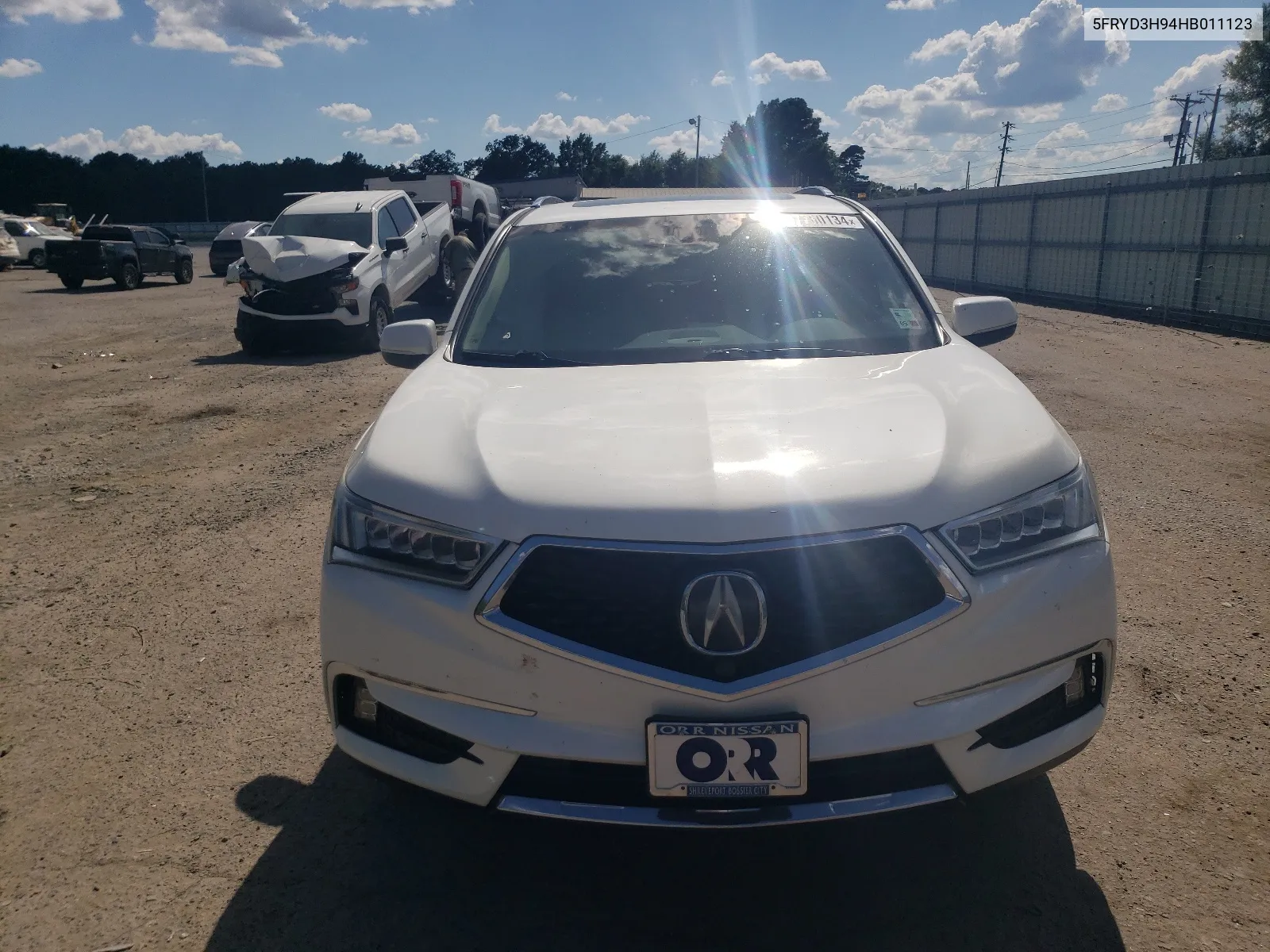 2017 Acura Mdx Advance VIN: 5FRYD3H94HB011123 Lot: 67760134