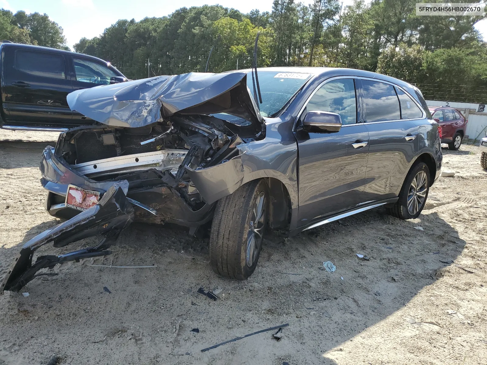 2017 Acura Mdx Technology VIN: 5FRYD4H56HB002670 Lot: 67831754