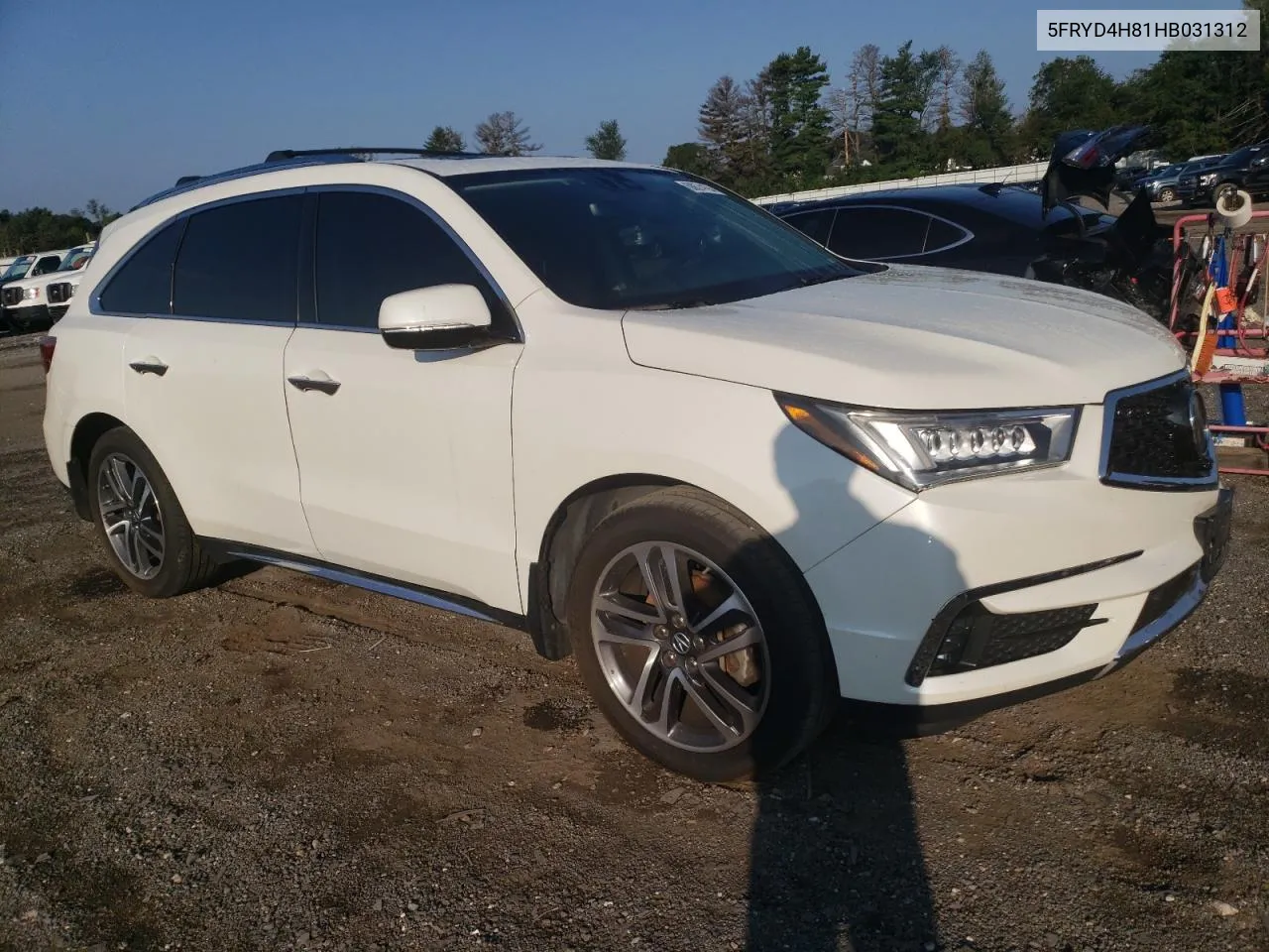 2017 Acura Mdx Advance VIN: 5FRYD4H81HB031312 Lot: 68674104