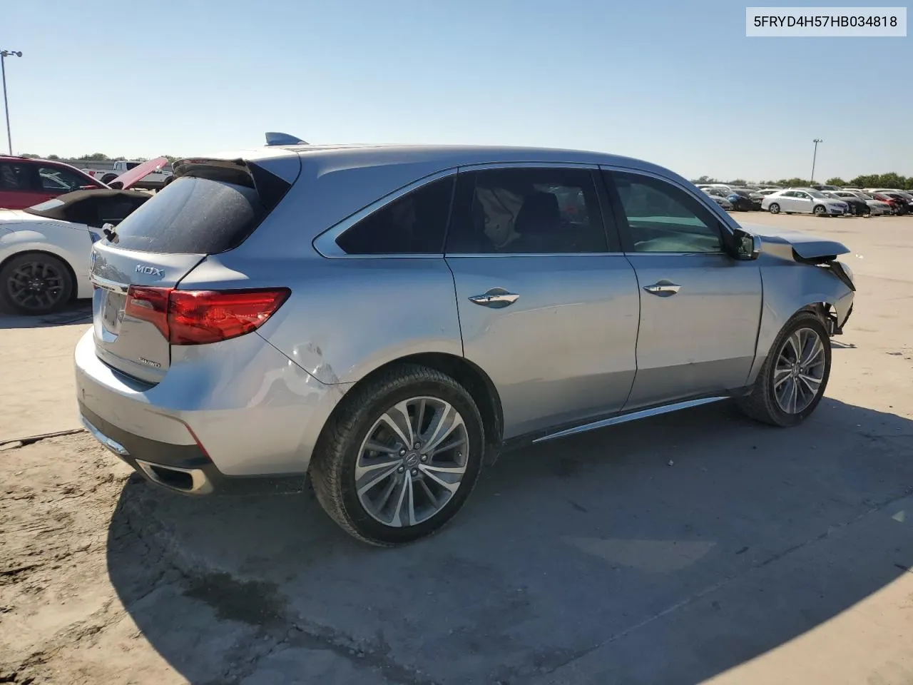 2017 Acura Mdx Technology VIN: 5FRYD4H57HB034818 Lot: 69834734