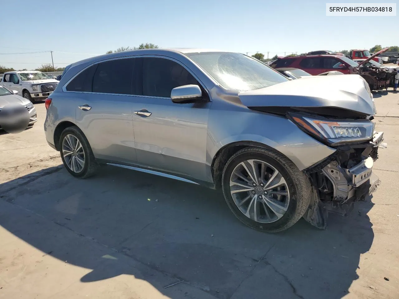 2017 Acura Mdx Technology VIN: 5FRYD4H57HB034818 Lot: 69834734