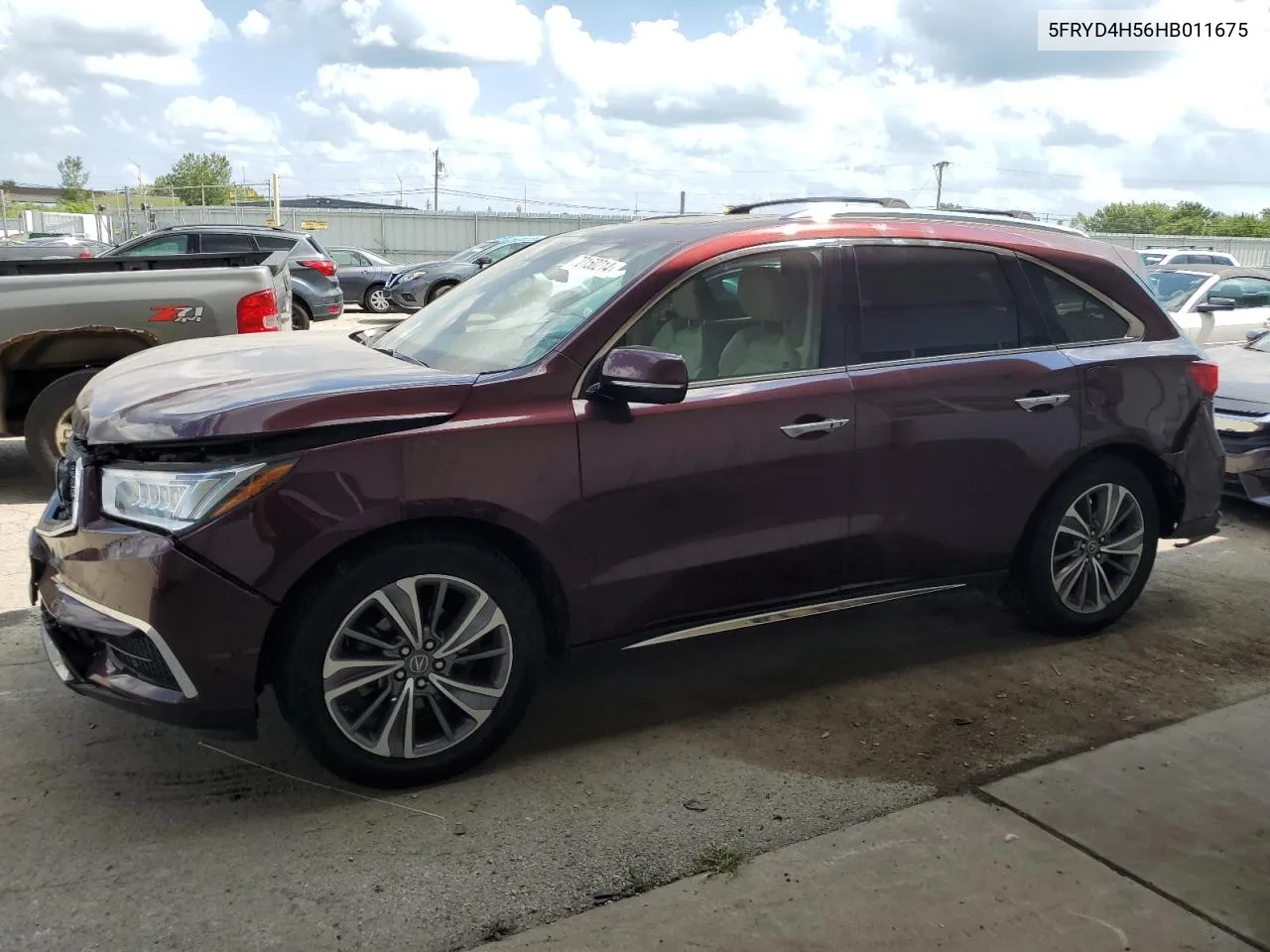 2017 Acura Mdx Technology VIN: 5FRYD4H56HB011675 Lot: 70150214