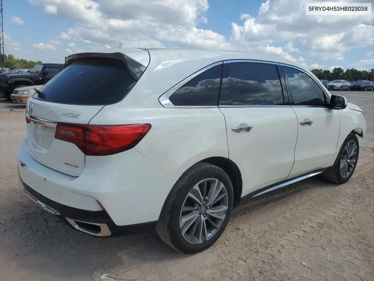 2017 Acura Mdx Technology VIN: 5FRYD4H53HB023038 Lot: 70277344