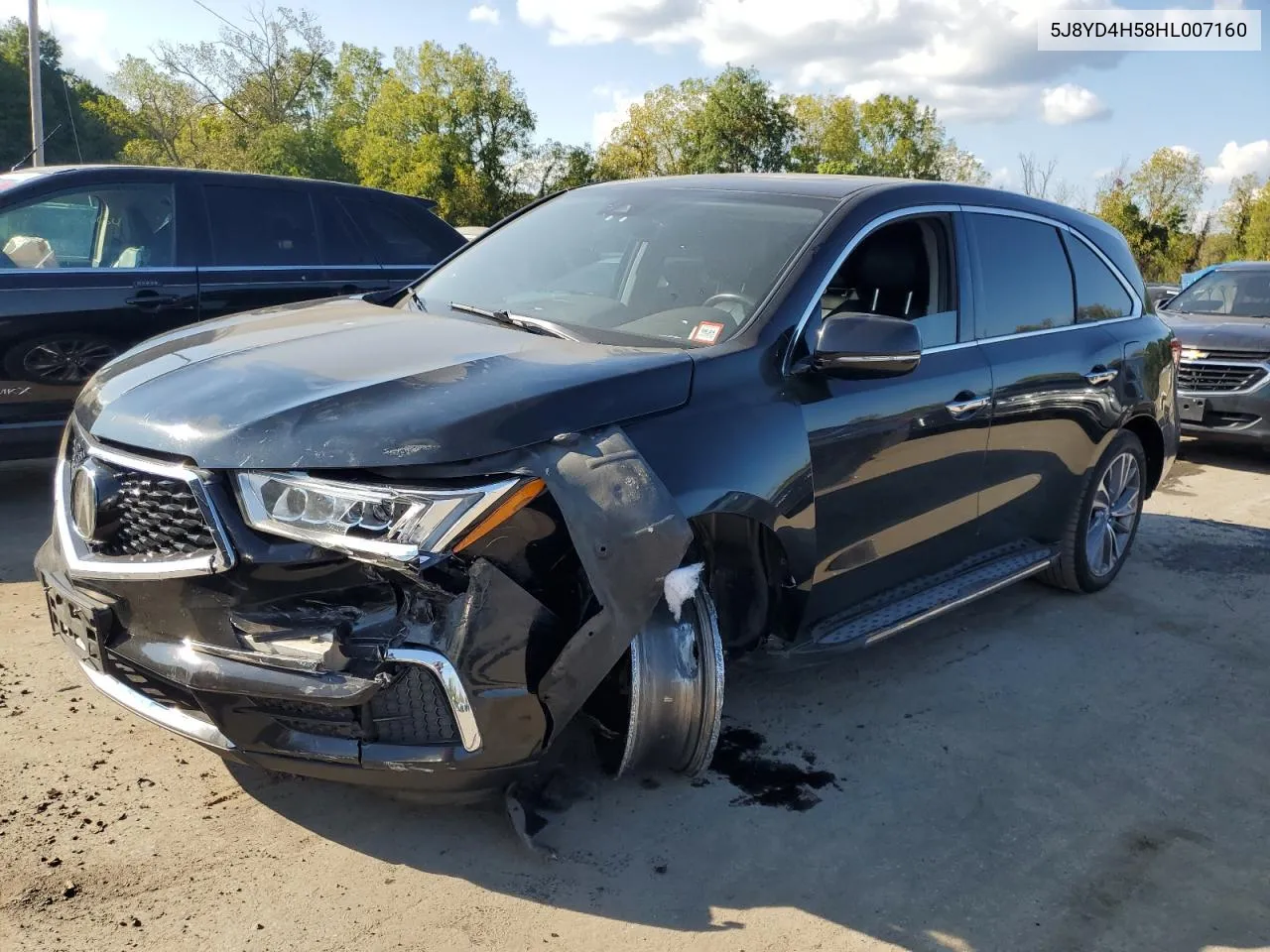 2017 Acura Mdx Technology VIN: 5J8YD4H58HL007160 Lot: 71352264