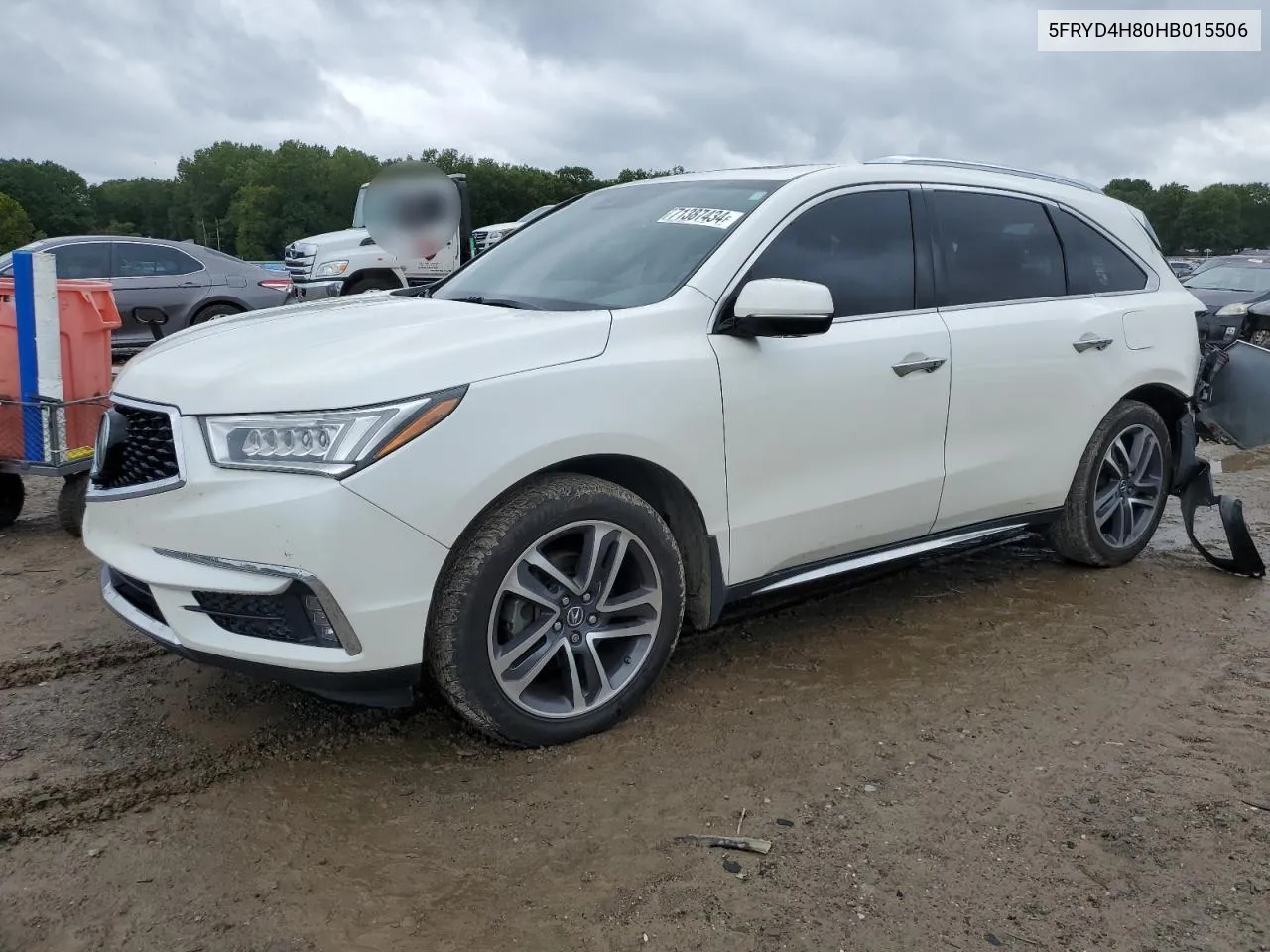 2017 Acura Mdx Advance VIN: 5FRYD4H80HB015506 Lot: 71387434