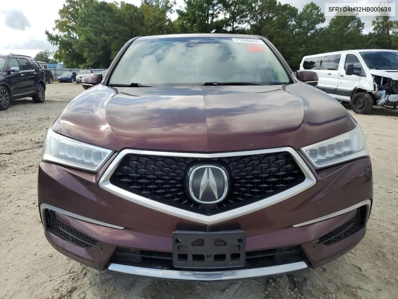 2017 Acura Mdx VIN: 5FRYD4H32HB000638 Lot: 71590044