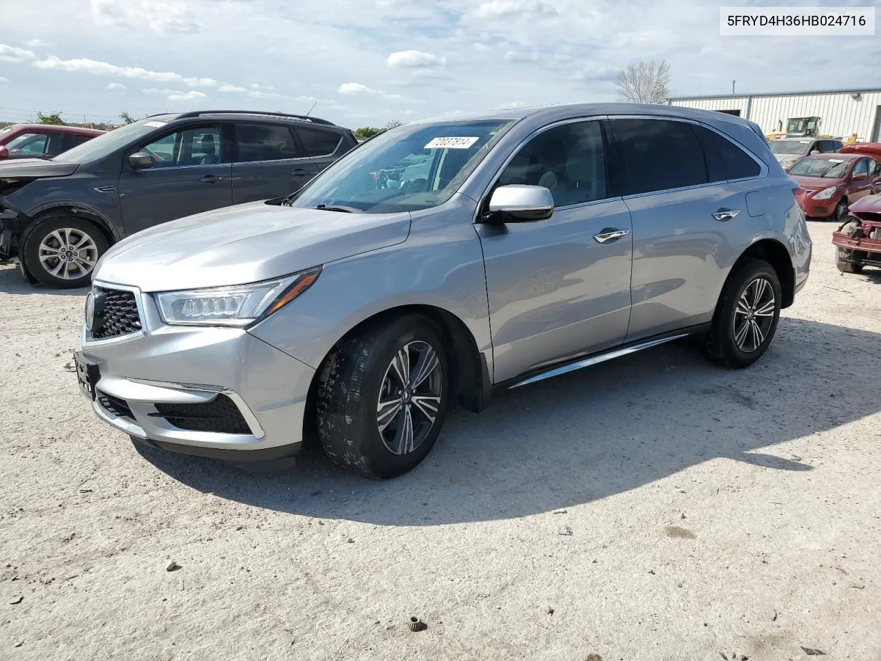 2017 Acura Mdx VIN: 5FRYD4H36HB024716 Lot: 72037814