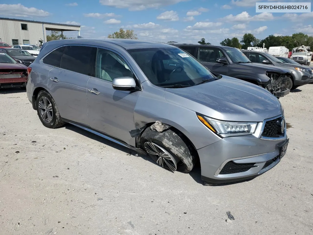 2017 Acura Mdx VIN: 5FRYD4H36HB024716 Lot: 72037814