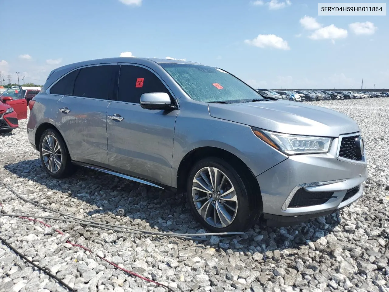 2017 Acura Mdx Technology VIN: 5FRYD4H59HB011864 Lot: 72186294