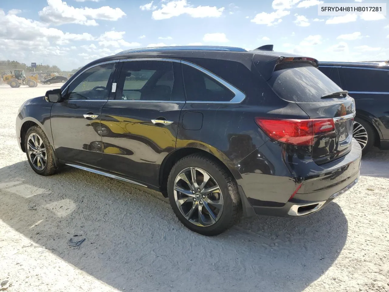 2017 Acura Mdx Advance VIN: 5FRYD4H81HB017281 Lot: 75058094