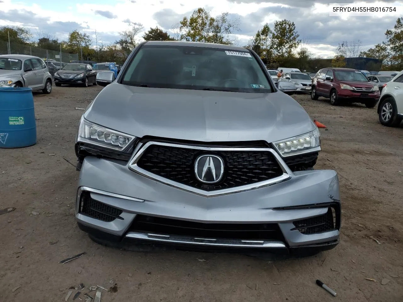 2017 Acura Mdx Technology VIN: 5FRYD4H55HB016754 Lot: 75177004