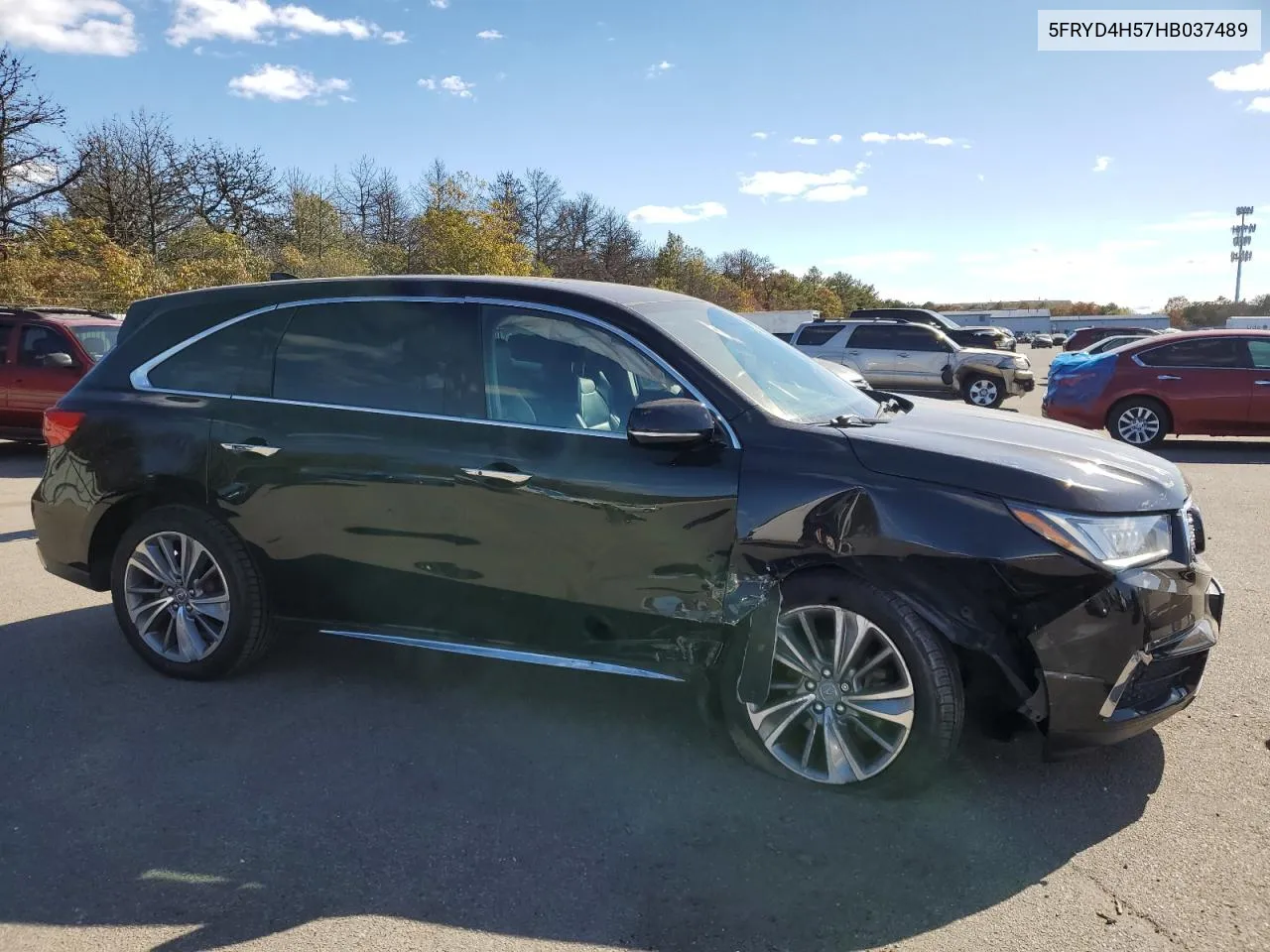 2017 Acura Mdx Technology VIN: 5FRYD4H57HB037489 Lot: 75281954